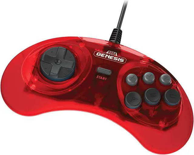 Alt view image 2 of 5 - Retro-Bit Official Sega Genesis 6-Button Controller Pad for Sega Genesis - Red