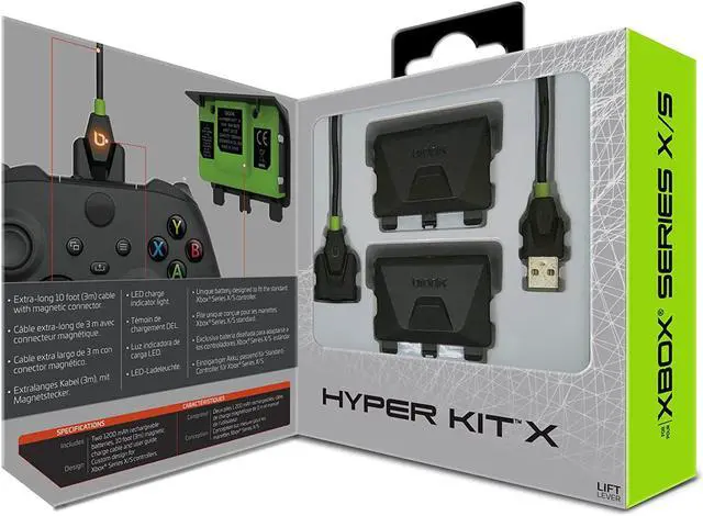 Alt view image 6 of 8 - Bionik Hyper Kit X 2x 1200 mAh Rechargeable Battery Packs for Xbox Series X/S