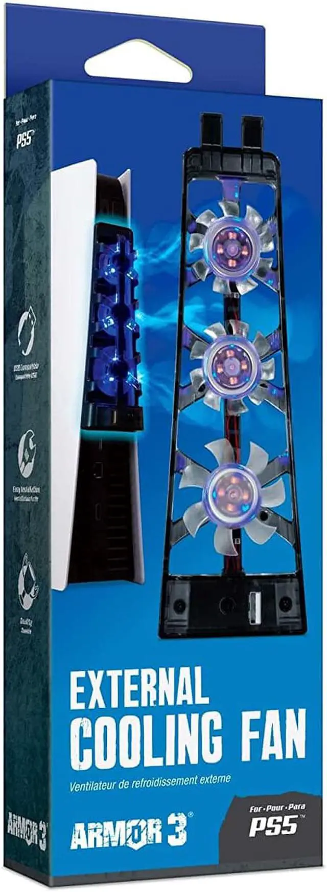 Alt view image 2 of 5 - Armor3 PlayStation 5 External Cooling Fan for PS5