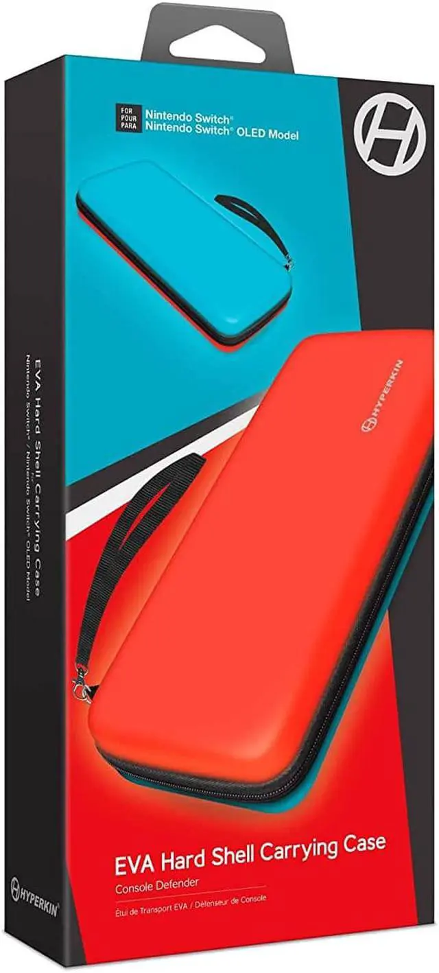 Alt view image 2 of 5 - Hyperkin EVA Hard Shell Carrying Case for Nintendo Switch / Switch OLED Blue/Red