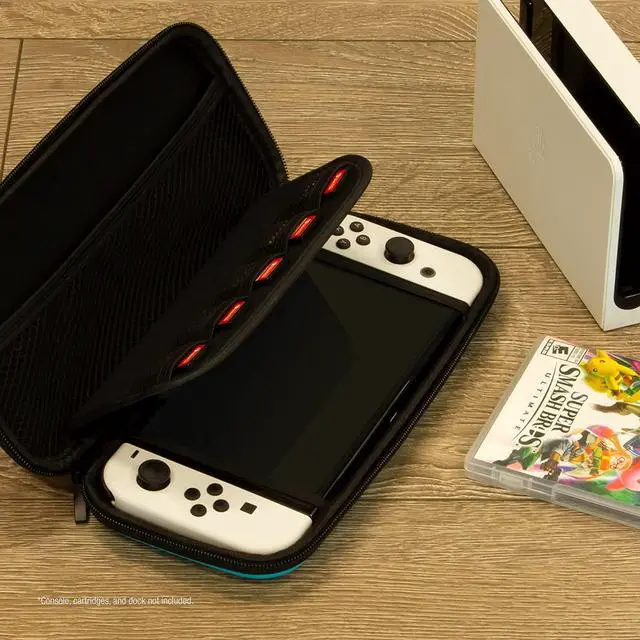Alt view image 5 of 5 - Hyperkin EVA Hard Shell Carrying Case for Nintendo Switch / Switch OLED Blue/Red