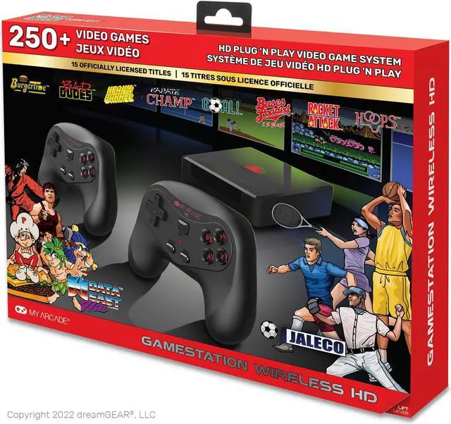 Alt view image 2 of 8 - My Arcade GameStation Wireless HD Plug 'N Play Video Game System 250+ Videos Games including Officially Licensed Data East and Jaleco Titles