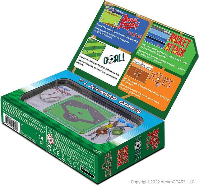 Alt view image 4 of 9 - My Arcade All Star Stadium Pocket Player Portable 307 w/ Licensed Jaleco Games