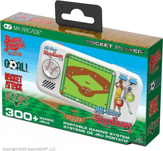 Alt view image 5 of 9 - My Arcade All Star Stadium Pocket Player Portable 307 w/ Licensed Jaleco Games