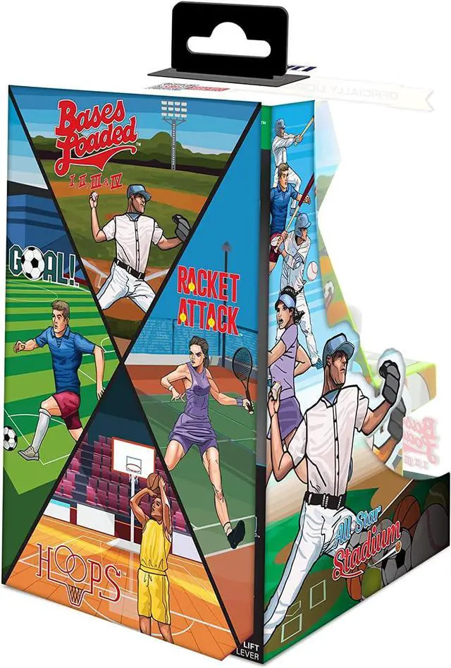 Alt view image 6 of 7 - MY ARCADE All-Star Stadium Micro Player: Mini Arcade Machine with 307 Games, Fully Playable 6.75" Collectible, Color Display, Speaker, Volume Buttons, Battery or USB-C Powered