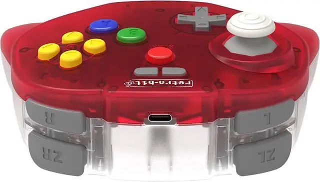Alt view image 5 of 6 - Retro-Bit Tribute 64 2.4Ghz Wireless Controller for Nintendo N64 Switch PC - Red