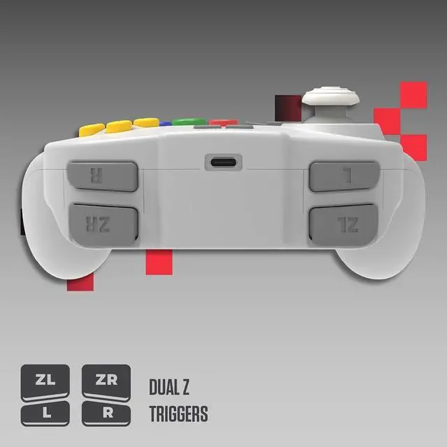 Alt view image 7 of 7 - Retro-Bit Tribute 64 2.4Ghz Wireless Controller for Nintendo N64 Switch PC - Classic Gray