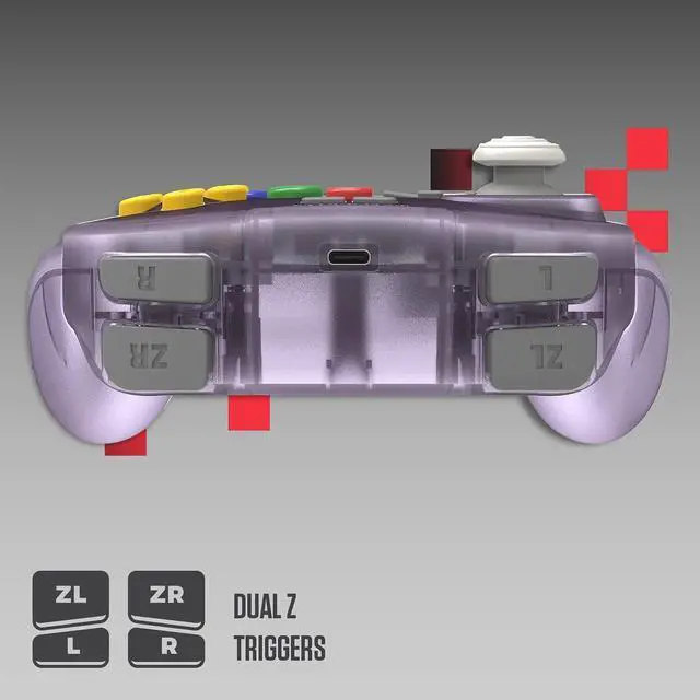 Alt view image 5 of 6 - Retro-Bit Tribute 64 2.4Ghz Wireless Controller for Nintendo N64 Switch PC - Atomic Purple