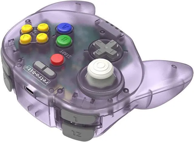 Alt view image 2 of 6 - Retro-Bit Tribute 64 2.4Ghz Wireless Controller for Nintendo N64 Switch PC - Atomic Purple