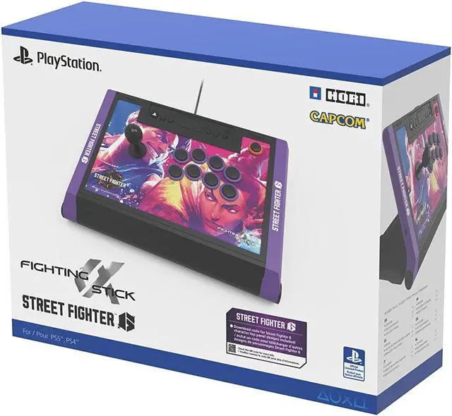 Alt view image 6 of 6 - HORI PlayStation 5 Fighting Stick Alpha (Street Fighter 6 Edition) - Tournament Grade Fightstick for PS5, PS4, PC - Officially Licensed by Sony and Capcom