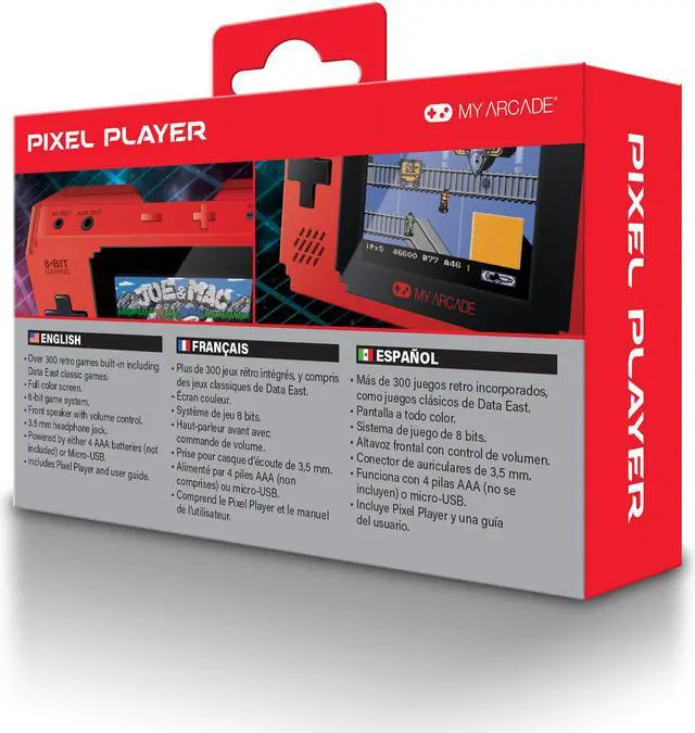Alt view image 3 of 8 - MY ARCADE Pixel Player Portable Handheld 300 Built-in Video Games w/ Data East Hits: Bad Dudes, Joe & Mac, BurgerTime, Karate Champ, Heavy Barrel, and many more