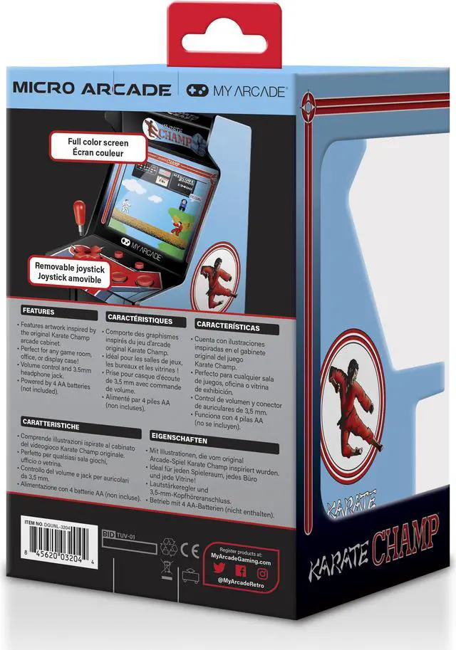 Alt view image 6 of 14 - DREAMGEAR DG-DGUNL-3204 6IN RETRO KARATE CHAMP MICRO ARCADE