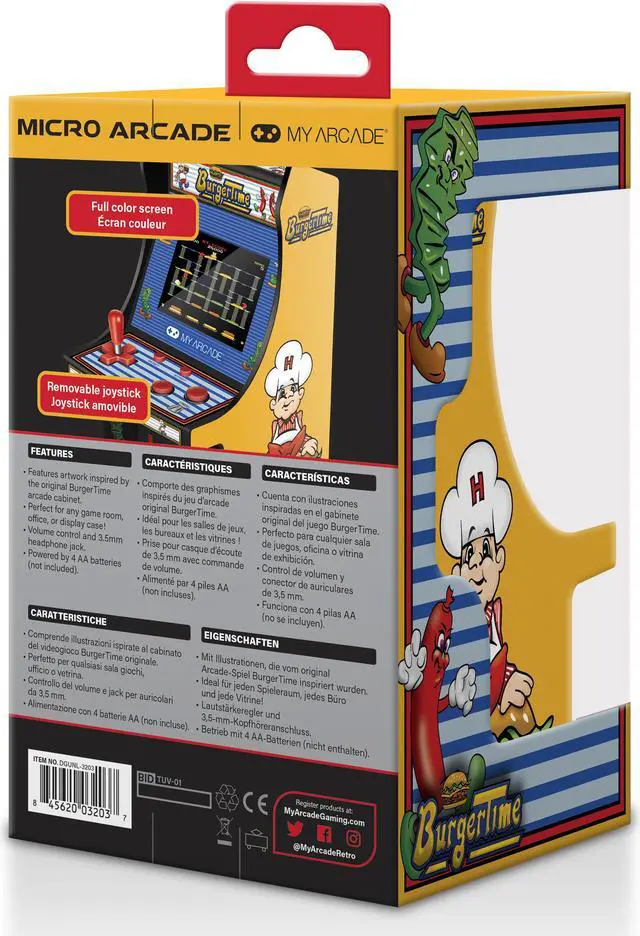 Alt view image 6 of 15 - DREAMGEAR DG-DGUNL-3203 6 RETRO BURGERTIME MICRO ARCADE