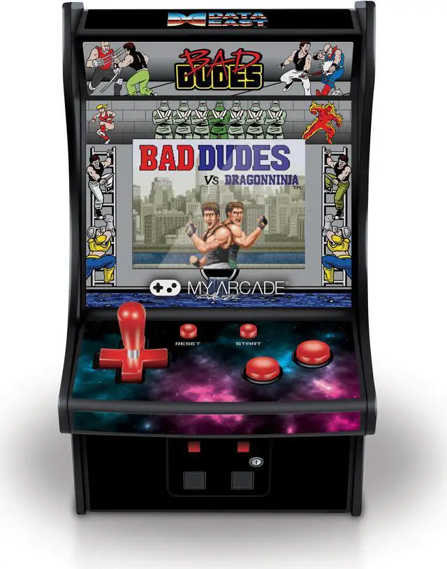Alt view image 2 of 8 - MY ARCADE Bad Dudes Collectible Retro Micro Arcade Machine Portable Handheld Video Game Licensed by Data East
