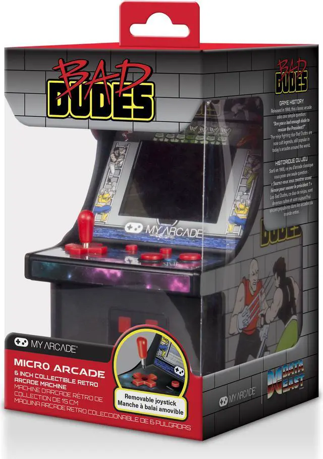 Alt view image 5 of 8 - MY ARCADE Bad Dudes Collectible Retro Micro Arcade Machine Portable Handheld Video Game Licensed by Data East