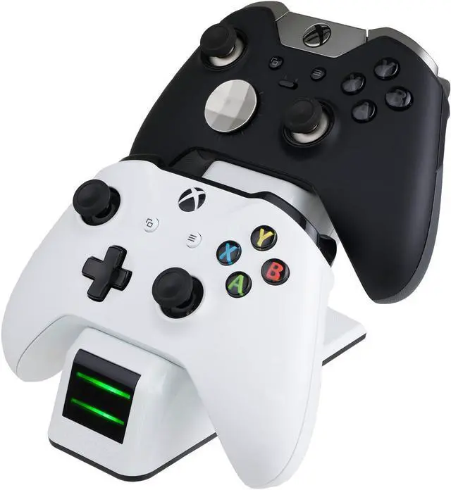 Alt view image 2 of 7 - PDP Energizer Xbox One Controller Charger w/ Two Rechargeable Battery Packs for Wireless Controllers Charging Station -  White