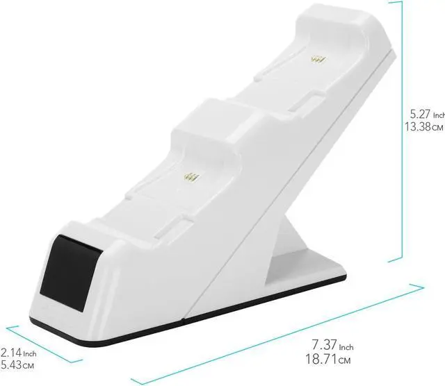 Alt view image 3 of 7 - PDP Energizer Xbox One Controller Charger w/ Two Rechargeable Battery Packs for Wireless Controllers Charging Station -  White