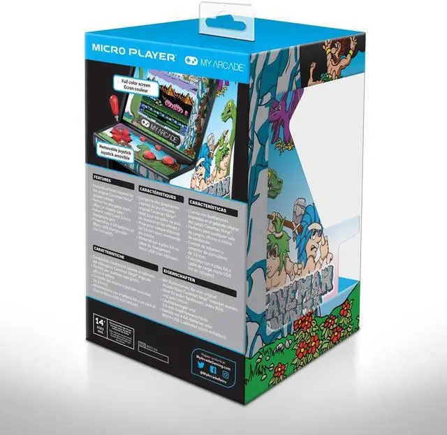Alt view image 6 of 17 - MY ARCADE Data East Caveman Ninja Collectible 6" Retro Micro Arcade Machine Portable Handheld Video Game
