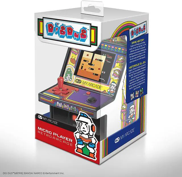 Alt view image 5 of 16 - MY ARCADE BANDAI NAMCO Dig Dug 6" Micro Arcade Machine Portable Handheld Video Game