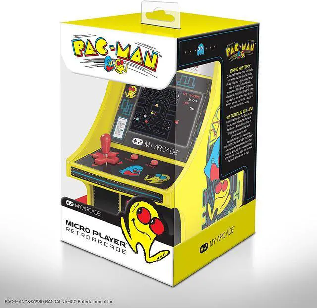 Alt view image 7 of 20 - MY ARCADE Bandai Namco PAC-MAN 6" Micro Arcade Machine Portable Handheld Video Game