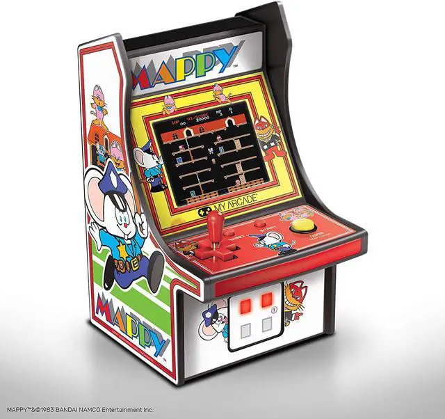 Alt view image 2 of 20 - MY ARCADE Bandai Namco MAPPY 6" Micro Arcade Machine Portable Handheld Video Game