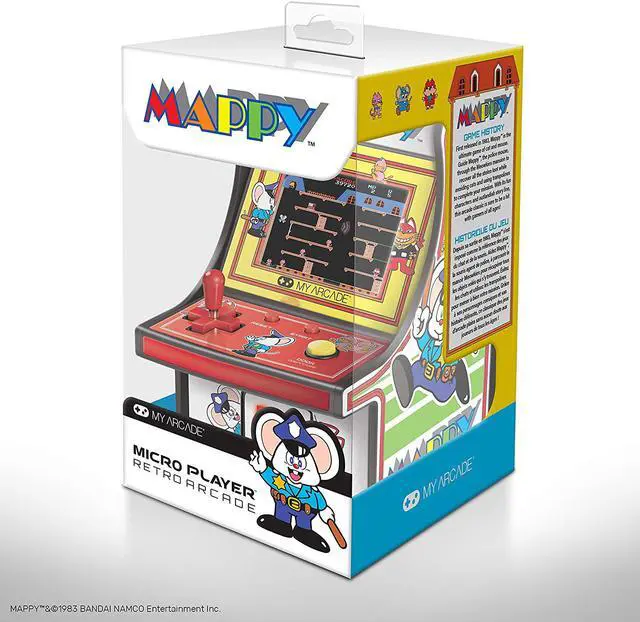 Alt view image 5 of 20 - MY ARCADE Bandai Namco MAPPY 6" Micro Arcade Machine Portable Handheld Video Game