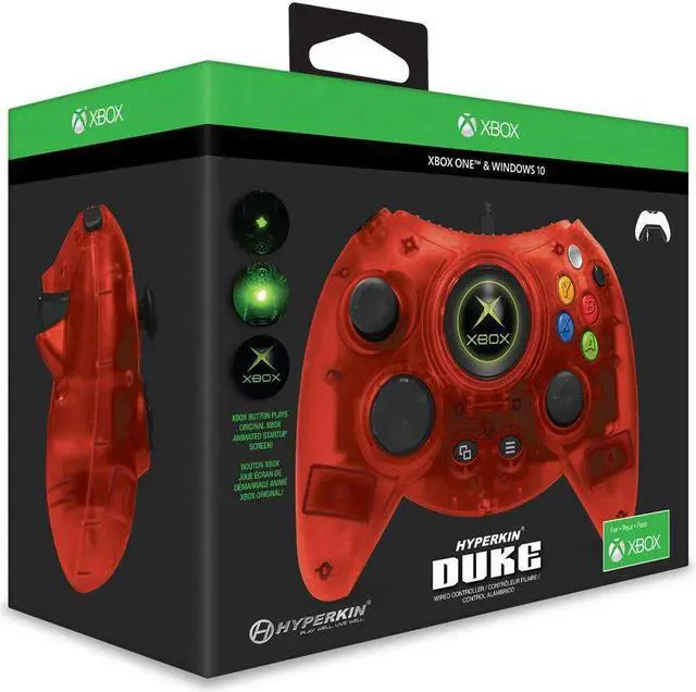 Alt view image 3 of 7 - Hyperkin Duke Wired Controller for Xbox One/Windows 10 PC (Red Limited Edition) - Officially Licensed By Xbox