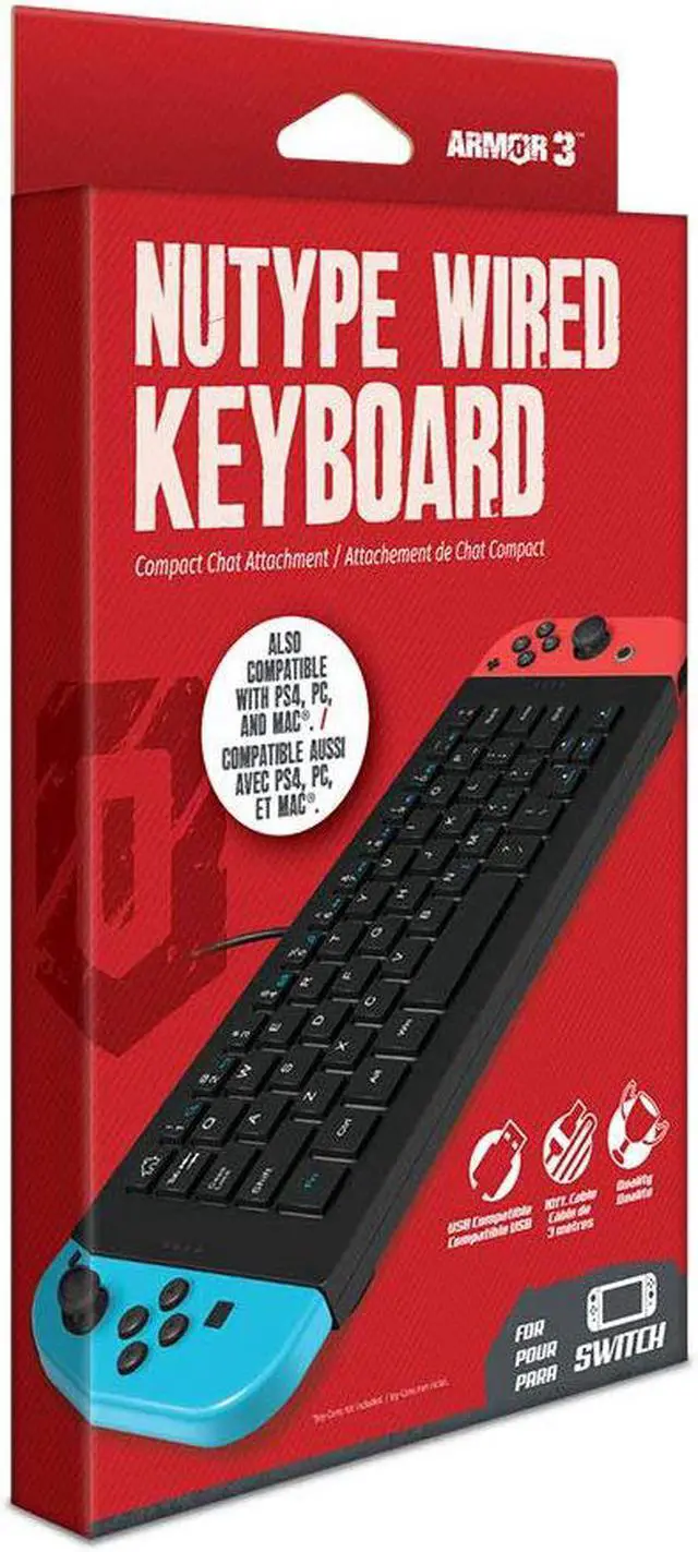 Alt view image 3 of 4 - Armor3 “NuType” Wired Keyboard for Nintendo Switch