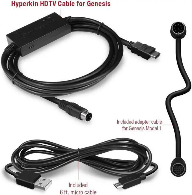 Alt view image 3 of 8 - Hyperkin HDTV HD Cable for Sega Genesis (All Models)