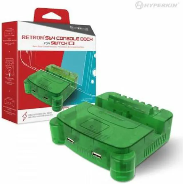 Alt view image 3 of 14 - Hyperkin RetroN S64 Console Dock for Switch (Lime Green) Nintendo Switch