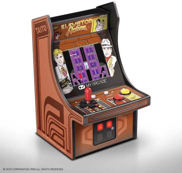 Alt view image 3 of 13 - My Arcade Taito Elevator Action Micro Player 6" Portable Handheld Video Game