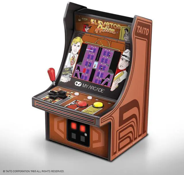 Alt view image 5 of 13 - My Arcade Taito Elevator Action Micro Player 6" Portable Handheld Video Game