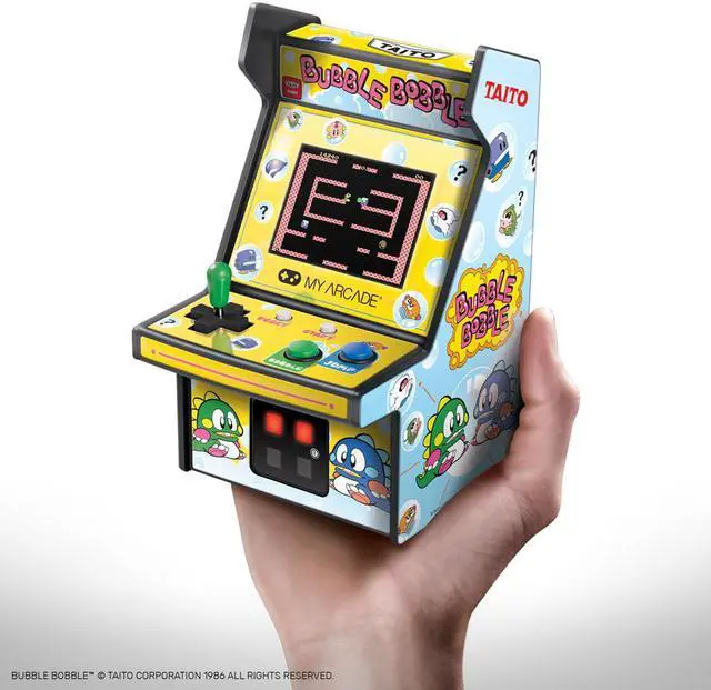 Alt view image 4 of 18 - My Arcade Bubble Bobble Micro Player 6" Collectable Portable Handheld Video Game