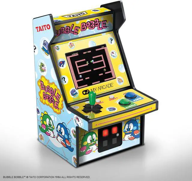 Alt view image 7 of 18 - My Arcade Bubble Bobble Micro Player 6" Collectable Portable Handheld Video Game