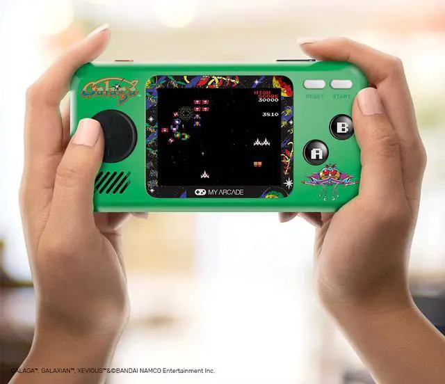 Alt view image 2 of 15 - My Arcade Galaga Pocket Player Portable Handheld with 3 Games: Galaga, Galaxian, & Xevious