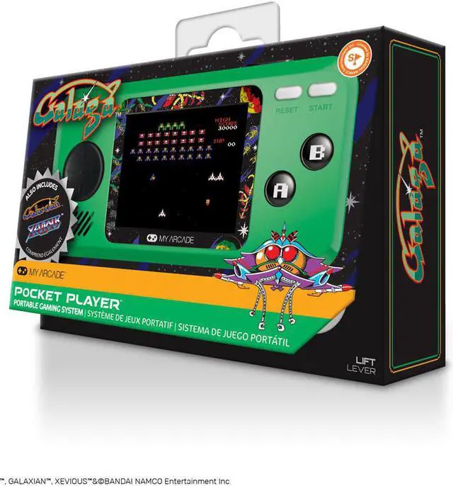 Alt view image 6 of 15 - My Arcade Galaga Pocket Player Portable Handheld with 3 Games: Galaga, Galaxian, & Xevious