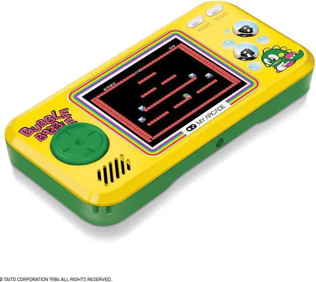 Alt view image 2 of 15 - My Arcade Bubble Bobble Pocket Player - Portable Handheld Gaming System - 3 Retro Games Included - Bubble Bobble (Part 1 & 2) and Rainbow Islands: The Story - Licensed Collectible