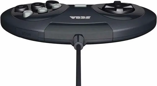 Alt view image 6 of 7 - Retro-Bit Official Sega Genesis USB Controller 6-Button Arcade Pad for Sega Genesis Mini, PS3, PC, Mac, Steam, Nintendo Switch - USB Port - Black