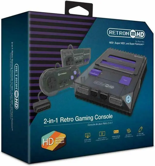 Alt view image 3 of 19 - Hyperkin RetroN 2 HD Gaming Console for NES/ Super Famicom - NES M02888-SB