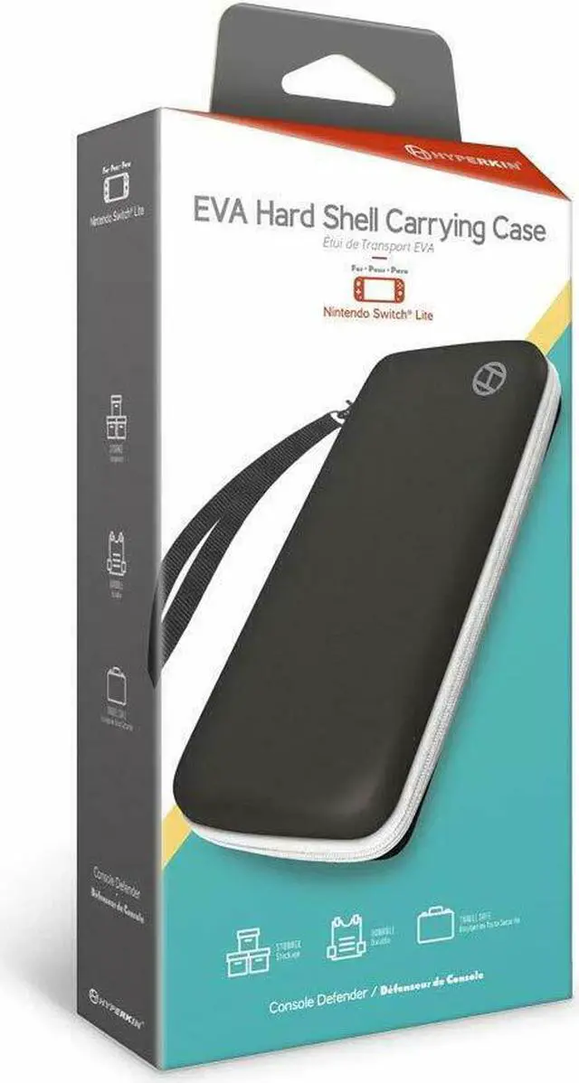 Alt view image 2 of 5 - Hyperkin EVA Hard Shell Carrying Case for Nintendo Switch Lite - Black/White