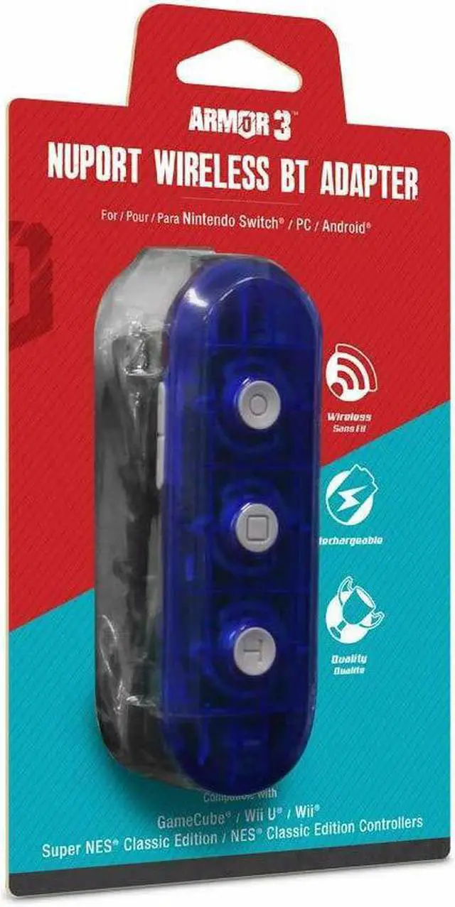 Alt view image 4 of 4 - Armor3 Nuport Wireless BT Bluetooth GameCube/Wii/Super NES Classic Edition Controller Adapter for Nintendo Switch/PC