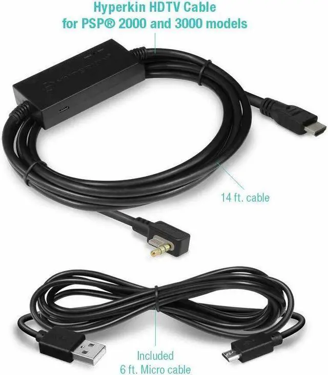 Alt view image 2 of 12 - Hyperkin HD HDTV Cable for PSP 2000 and 3000 models