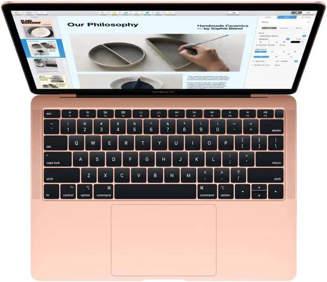 Alt view image 2 of 3 - Apple A Grade Macbook Air 13.3-inch (Retina, Gold) 1.6GHZ Dual Core i5 (Late 2018) MREE2LL/A 128GB SSD 8GB Memory 2560x1600 Display Mac OS Power Adatper Included