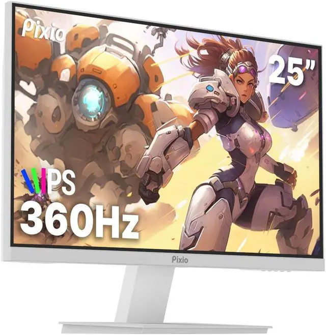 Alt view image 3 of 7 - Pixio PX259 Prime S White Edition 25 inch 360Hz (supports 144Hz) Fast IPS 1ms GTG HDR FHD 1080p Adaptive Sync Esports IPS Gaming Monitor