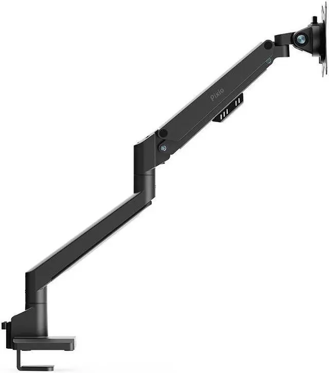Alt view image 7 of 7 - Pixio PS1S Wave Black Single Monitor Arm Stand Desk Mount - Fits up to 32 inches Monitors and up to 19.8lbs. VESA Compatibility and Integrated Cable Management