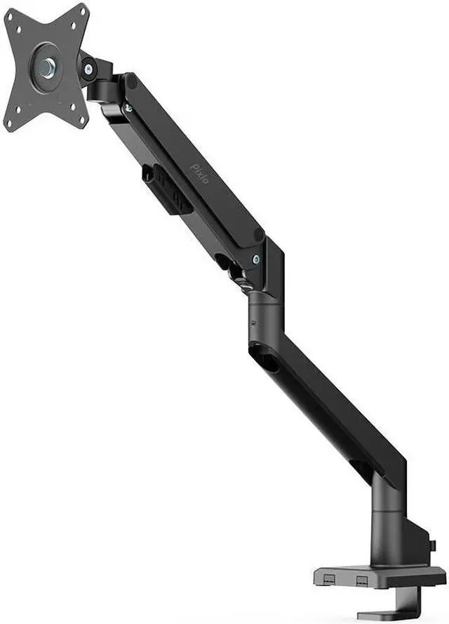 Alt view image 2 of 7 - Pixio PS1S Wave Black Single Monitor Arm Stand Desk Mount - Fits up to 32 inches Monitors and up to 19.8lbs. VESA Compatibility and Integrated Cable Management