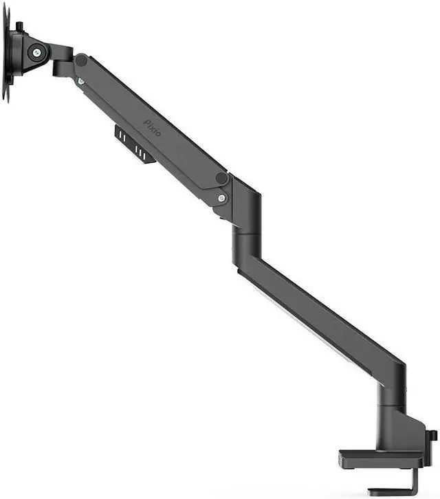 Alt view image 6 of 7 - Pixio PS1S Wave Black Single Monitor Arm Stand Desk Mount - Fits up to 32 inches Monitors and up to 19.8lbs. VESA Compatibility and Integrated Cable Management