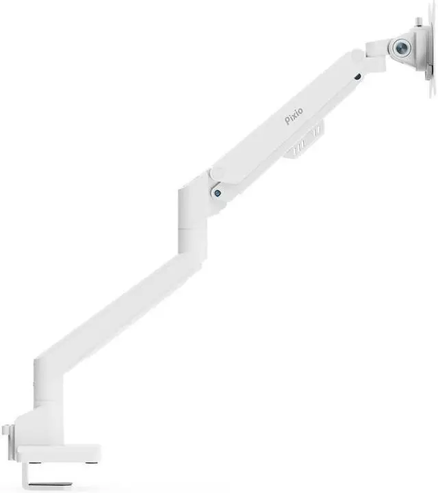 Alt view image 7 of 7 - Pixio PS1S Wave White Single Monitor Arm Stand Desk Mount - Fits up to 32 inches Monitors and up to 19.8lbs. VESA Compatibility and Integrated Cable Management
