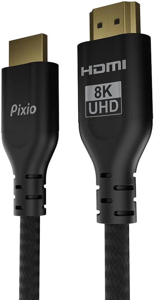 Alt view image 2 of 4 - Pixio 8K HDMI 2.1 Braided Cable Ultra High Speed Certified 6.5FT 2M 8K 60Hz 4K 120Hz Nylon Braided, Gold Plated Connector, Anti-Breakage, HDR10+, dtsx, eARC, HDCP, Dolby Compatible