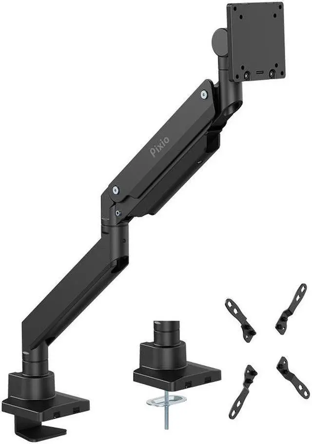 Pixio PS2S Titan Black Premium Single Monitor Arm Ultrawide Heavy